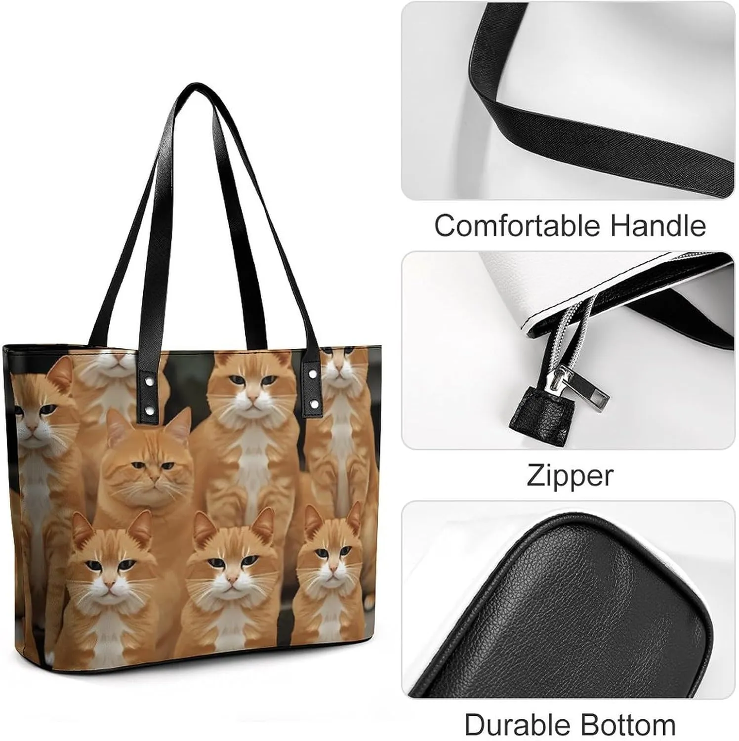 Mexican Otomi Animals Bag Purse Handbag for Women Top Handle Satchel Shoulder with Zipper Tote Bags Large