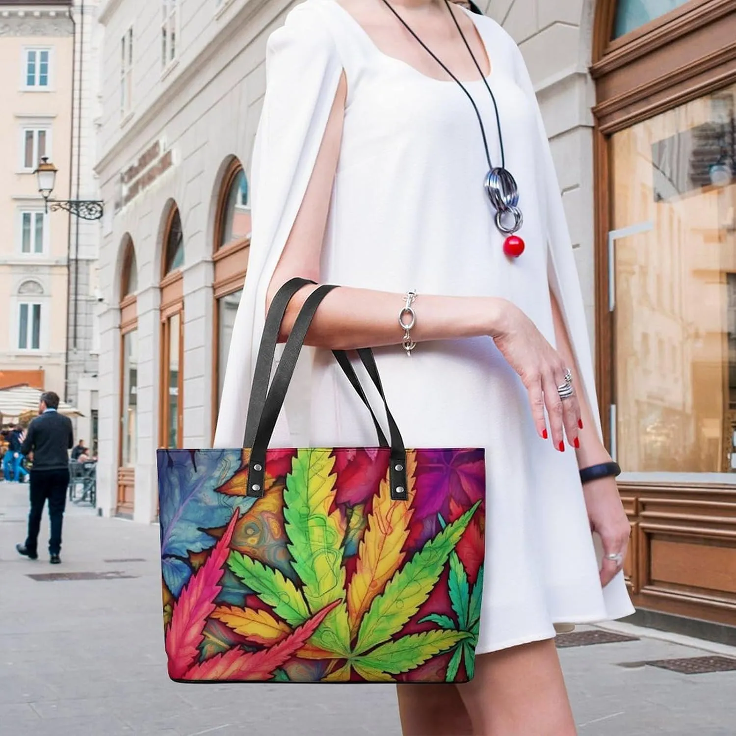 Mexican Otomi Animals Bag Purse Handbag for Women Top Handle Satchel Shoulder with Zipper Tote Bags Large