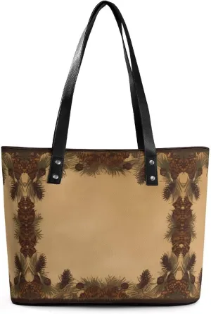 Mexican Otomi Animals Bag Purse Handbag for Women Top Handle Satchel Shoulder with Zipper Tote Bags Large