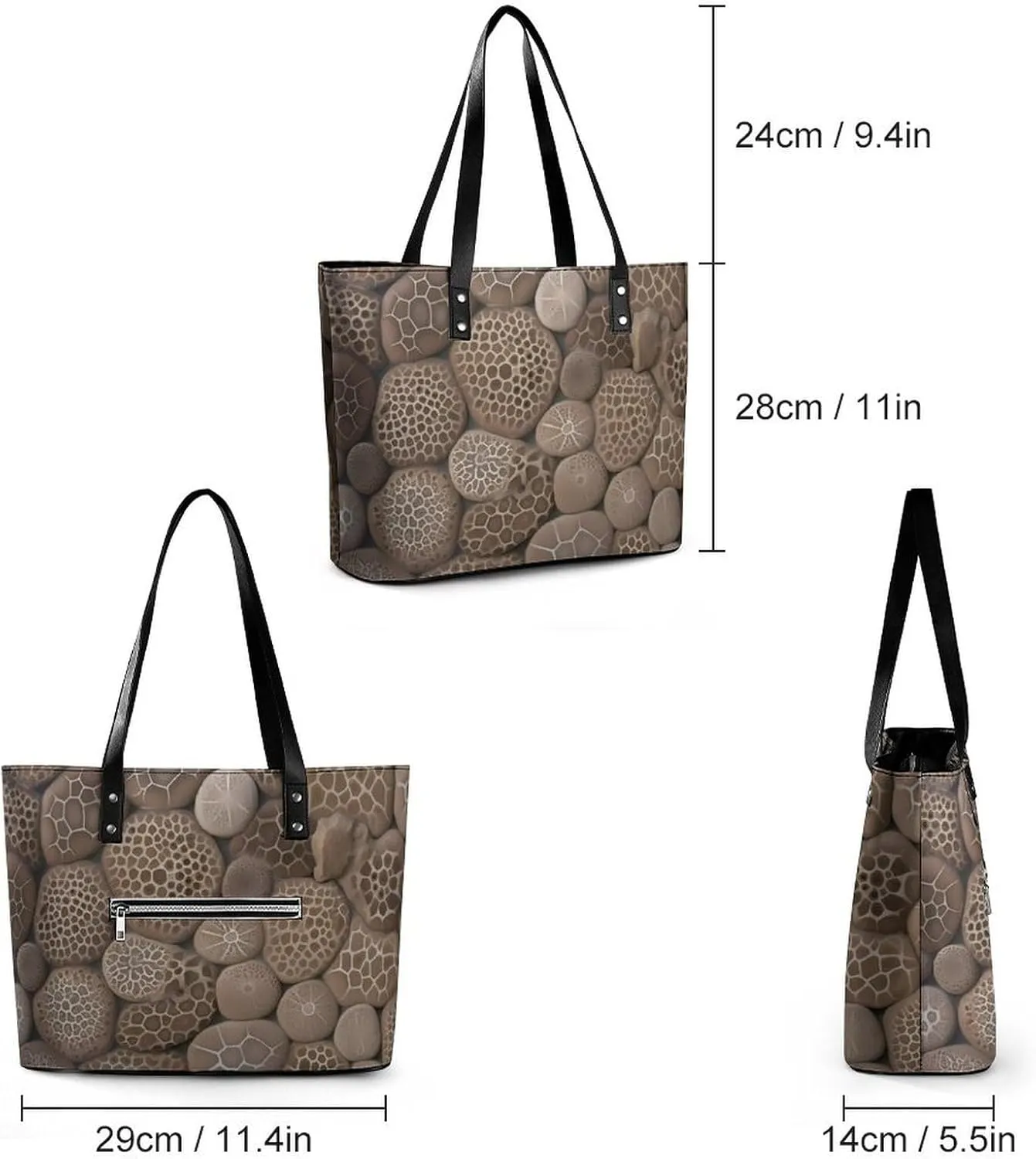 Mexican Otomi Animals Bag Purse Handbag for Women Top Handle Satchel Shoulder with Zipper Tote Bags Large