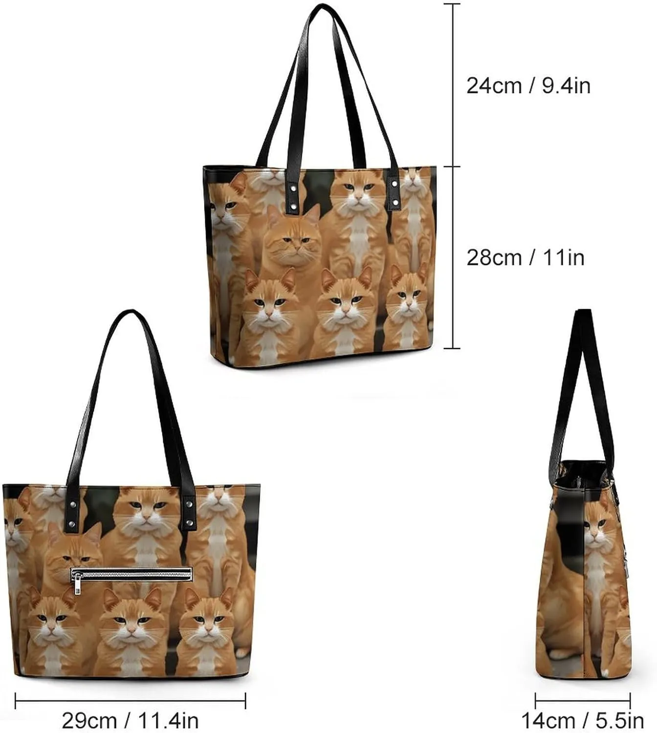 Mexican Otomi Animals Bag Purse Handbag for Women Top Handle Satchel Shoulder with Zipper Tote Bags Large