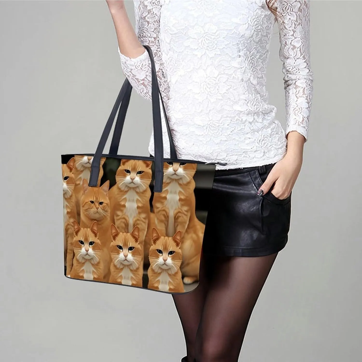 Mexican Otomi Animals Bag Purse Handbag for Women Top Handle Satchel Shoulder with Zipper Tote Bags Large