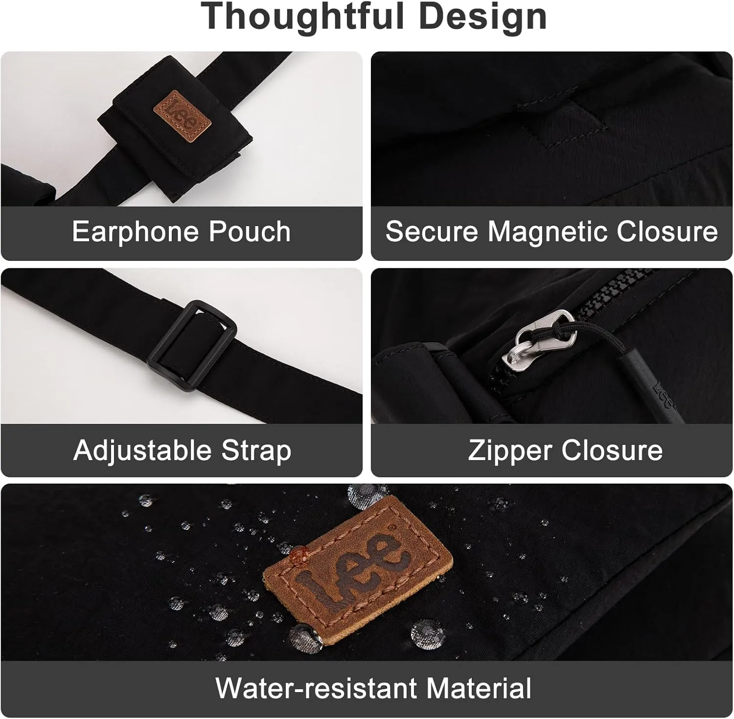 Montana West x Lee Small Crossbody Bags for Women Lightweight Mini Shoulder Bag with Earphone Pouch