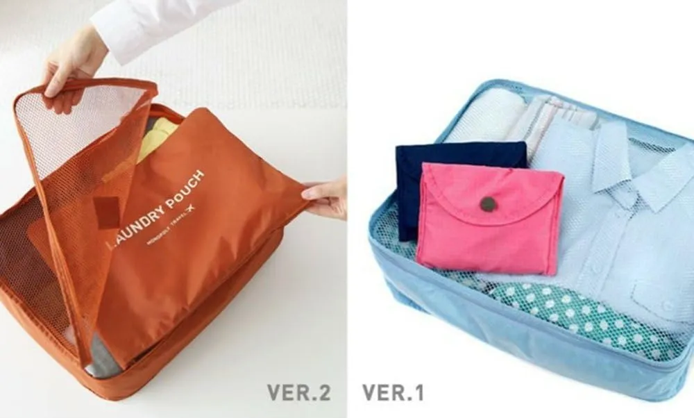Mossio 7 Set Packing Cubes with Shoe Bag - Compression Travel Luggage Organizer
