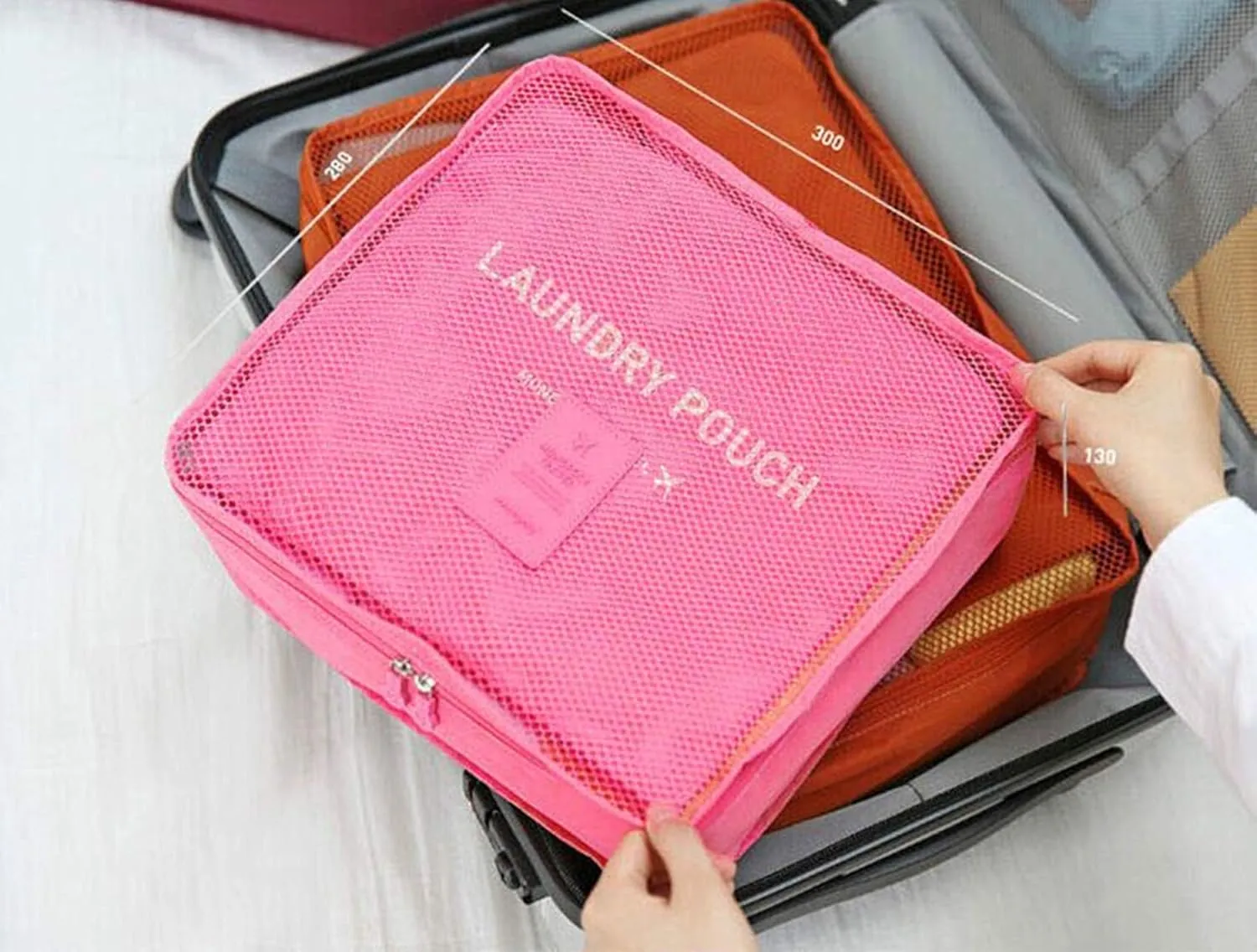 Mossio 7 Set Packing Cubes with Shoe Bag - Compression Travel Luggage Organizer