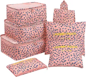 Mossio 7 Set Packing Cubes with Shoe Bag - Travel Carry On Luggage Organizer