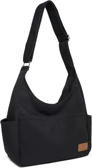 MYHOZEE Canvas Tote Bag, Large Hobo Bags for Women Aesthetic Shoulder Purses Cute Simple Crossbody Purse