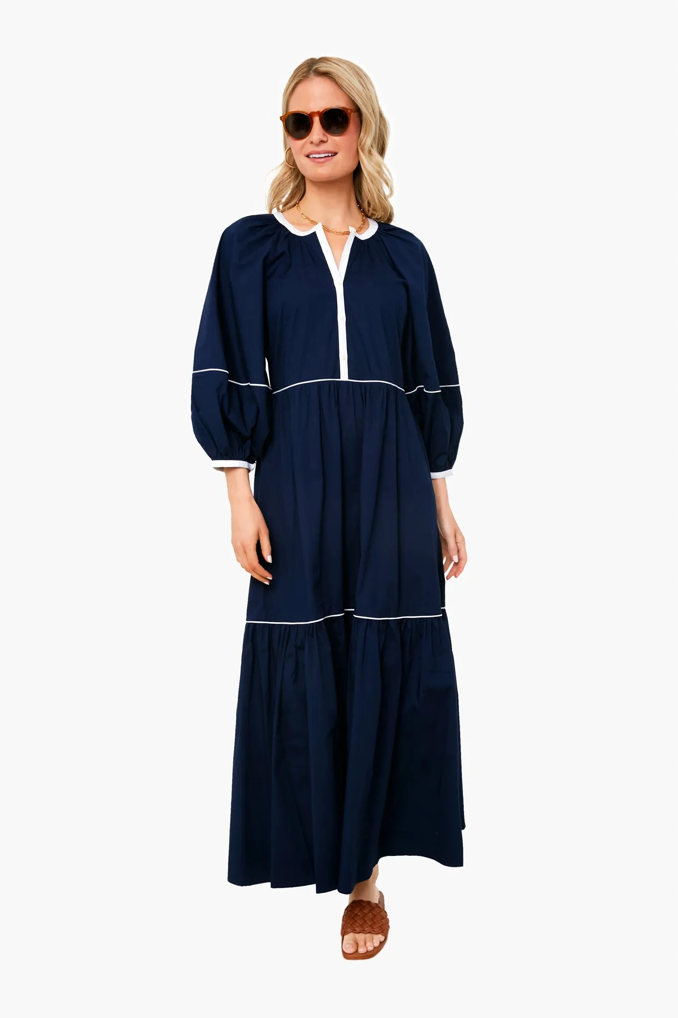 Navy And White Demi Dress