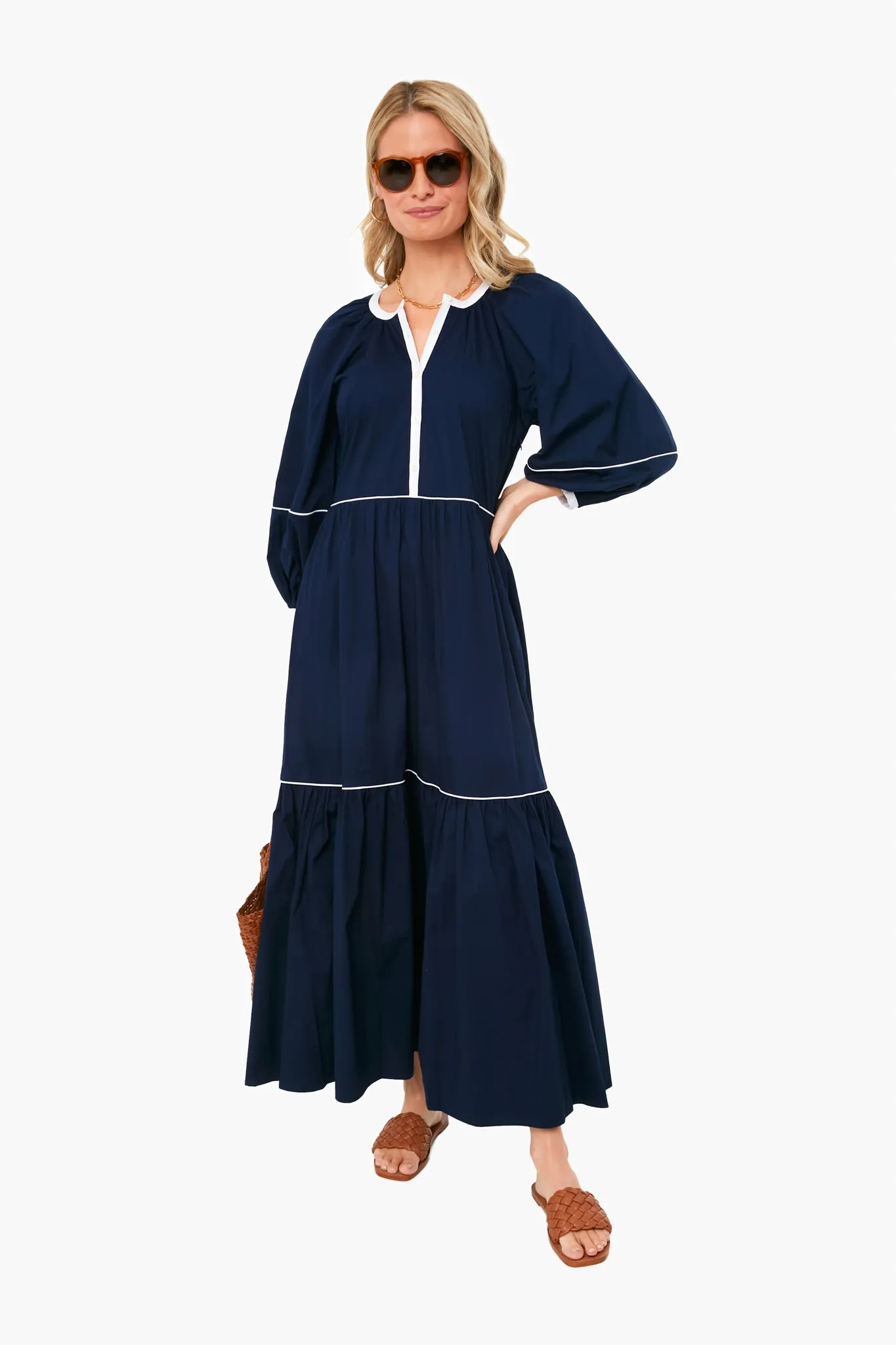 Navy And White Demi Dress