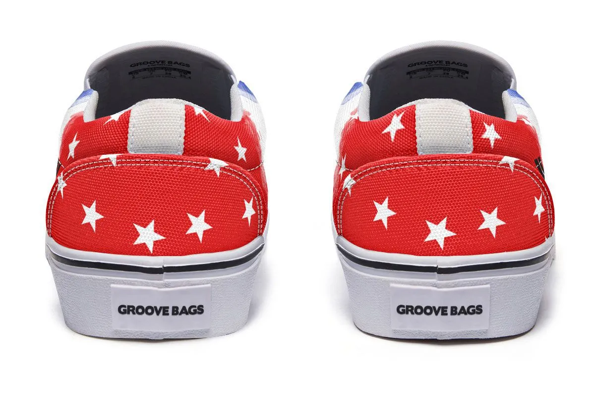 Navy Flag Slip-On Shoes