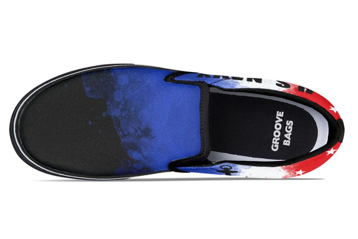 Navy Flag Slip-On Shoes