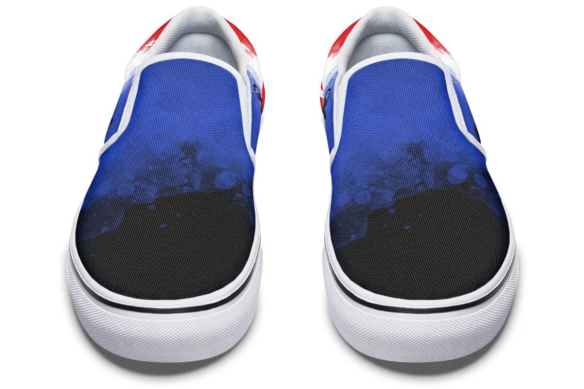 Navy Flag Slip-On Shoes