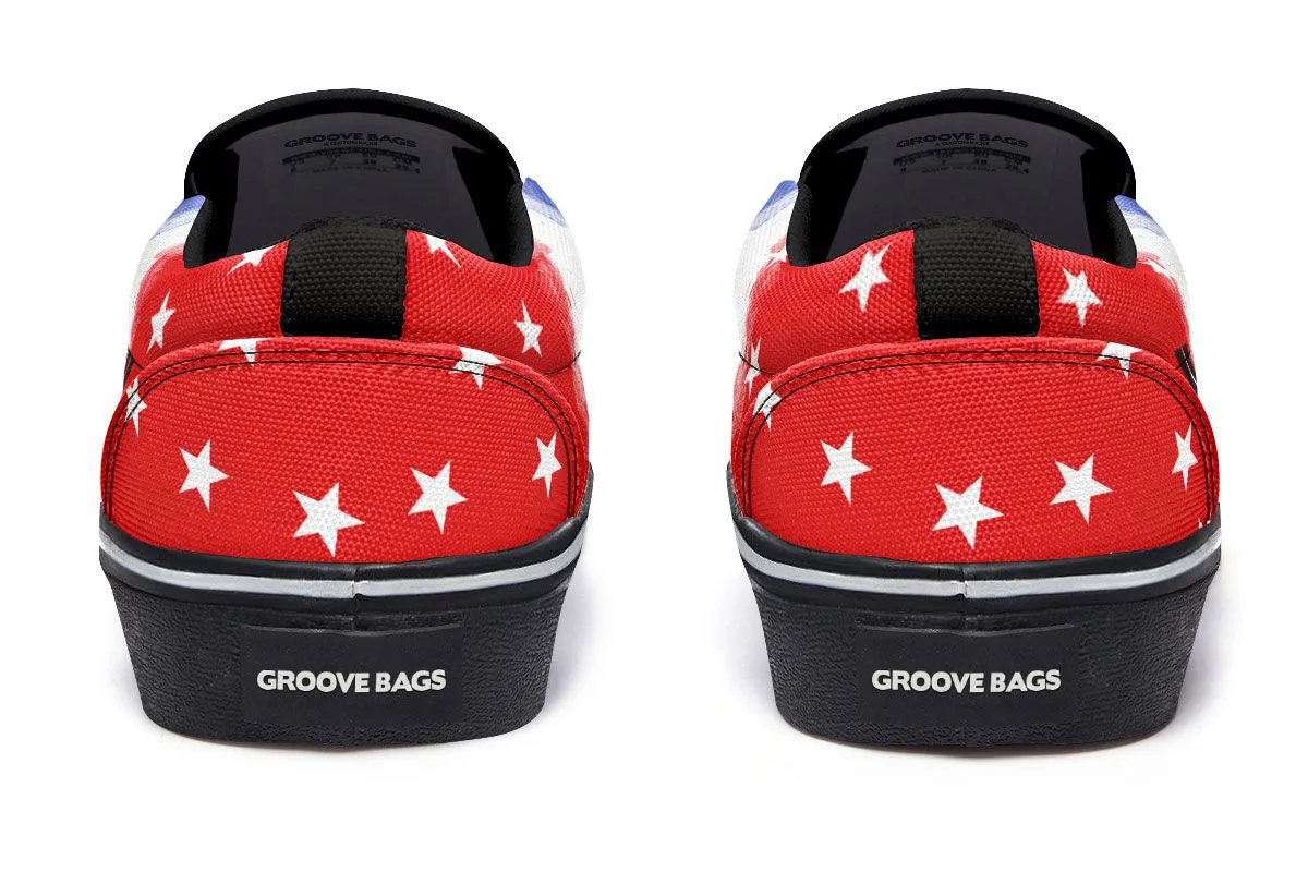 Navy Flag Slip-On Shoes