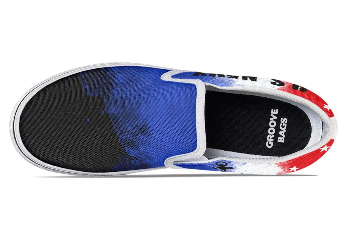 Navy Flag Slip-On Shoes