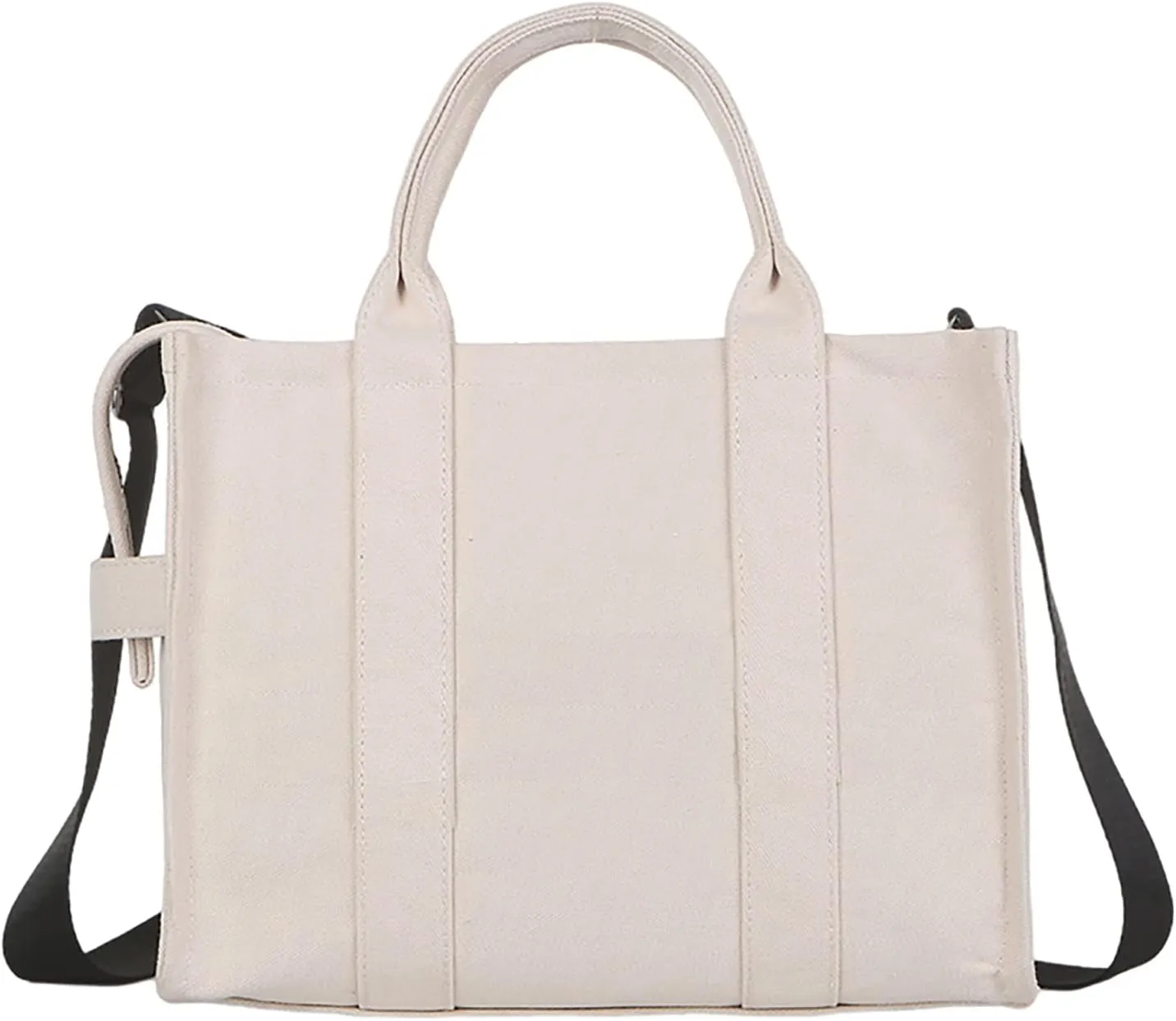 NCDUANSAN Large Canvas Tote Bag Simple one-Shoulder Shopping Bag Lady Letter Printing Commuter Fashion Messenger Handbag