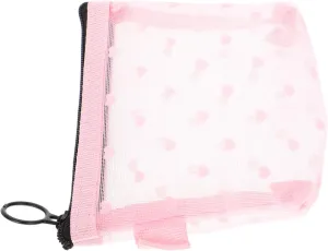 NOLITOY Mini Makeup Bag Zippered Mesh Organizer Small Toiletry Pouch Portable Lipstick Holder for Women Travel Cosmetic Pouch