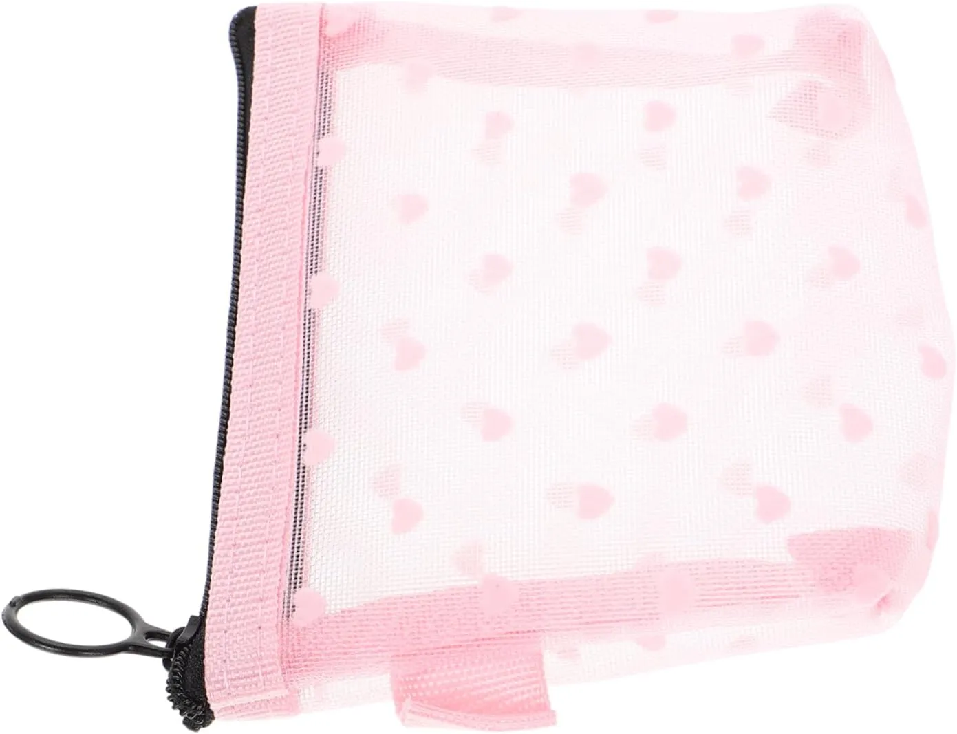 NOLITOY Mini Makeup Bag Zippered Mesh Organizer Small Toiletry Pouch Portable Lipstick Holder for Women Travel Cosmetic Pouch