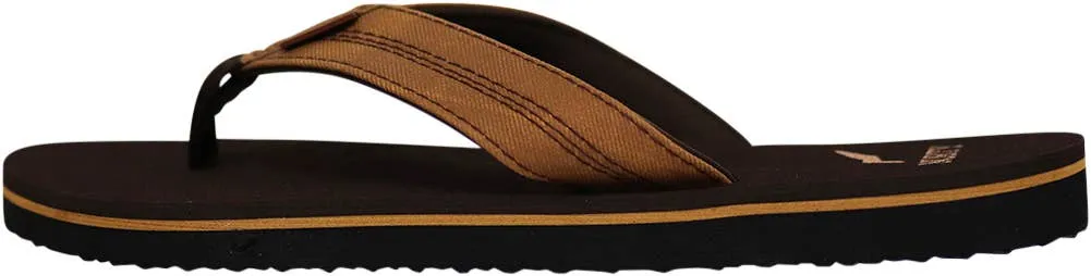 Norty Mens Flip Flop Sandal Brown Camel   11130