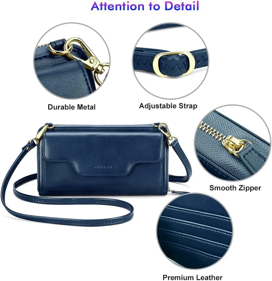 nuoku Crossbody Bags, Wristlet Wallets, Small Clutch Purses - Cell Phone & RFID Wallet for Women