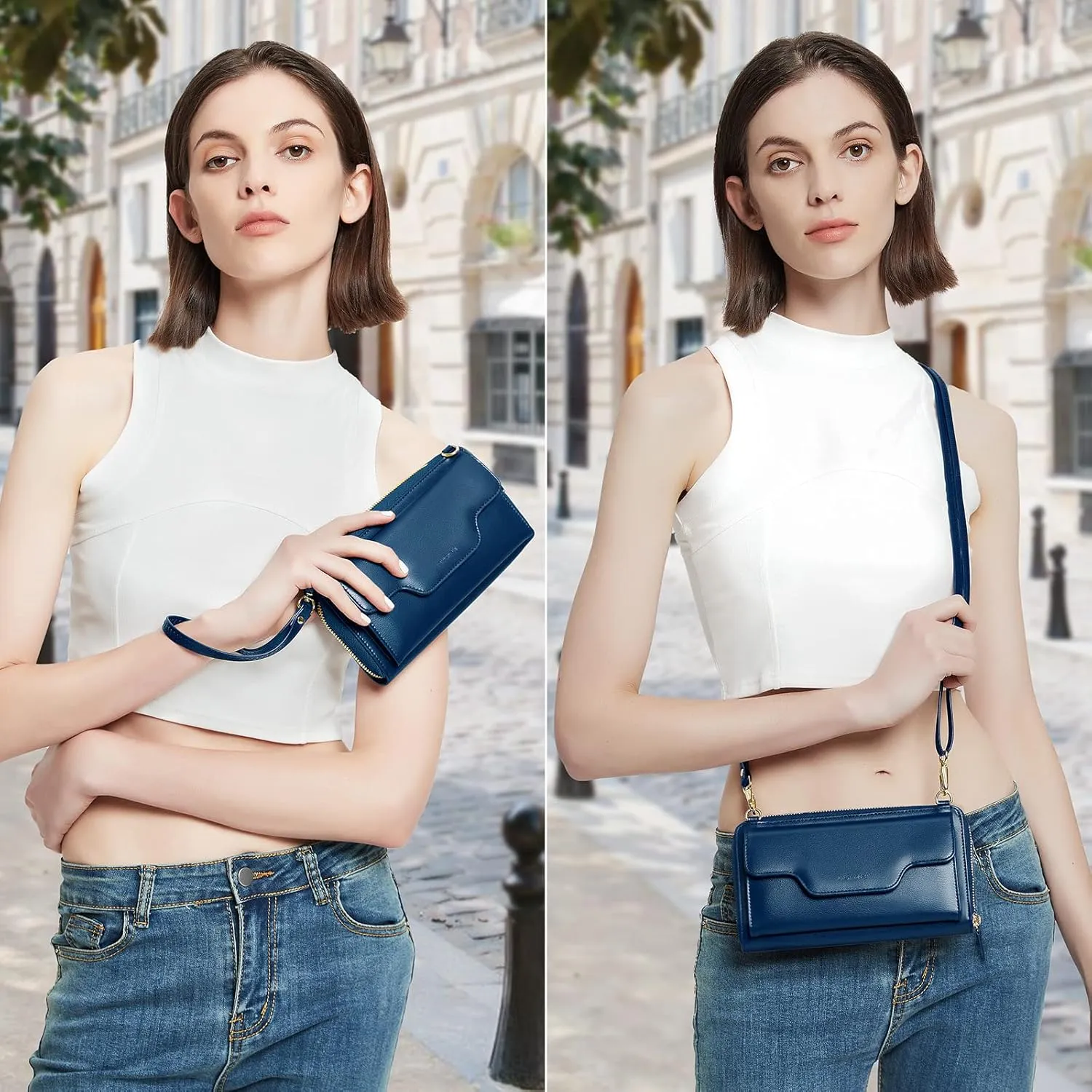 nuoku Crossbody Bags, Wristlet Wallets, Small Clutch Purses - Cell Phone & RFID Wallet for Women