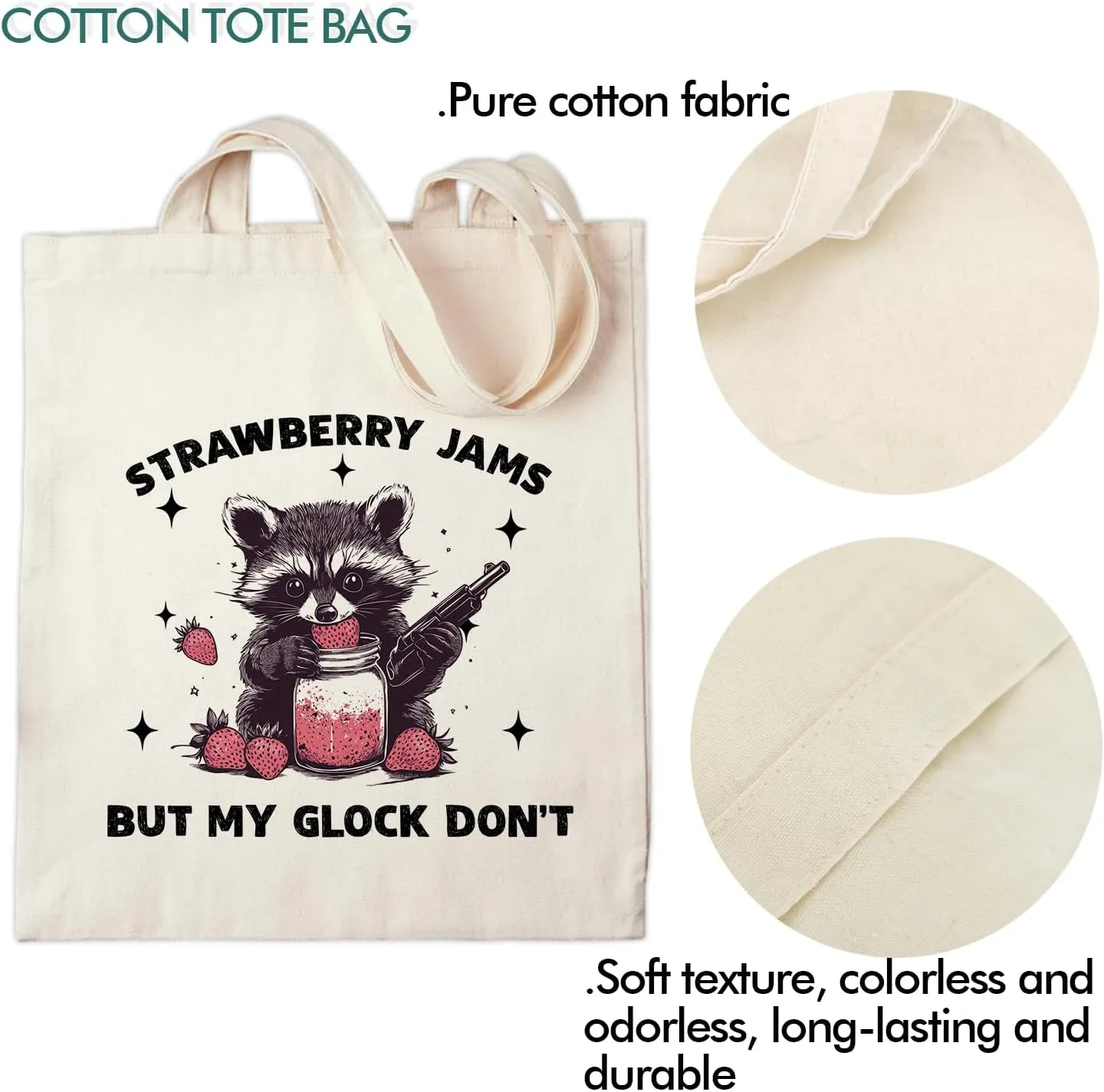 OUZ Stylish Reusable Canvas Tote Bag for Women, Lightweight & Durable Shoulder Bag for Shopping, Work, Gym, Beach, Travel