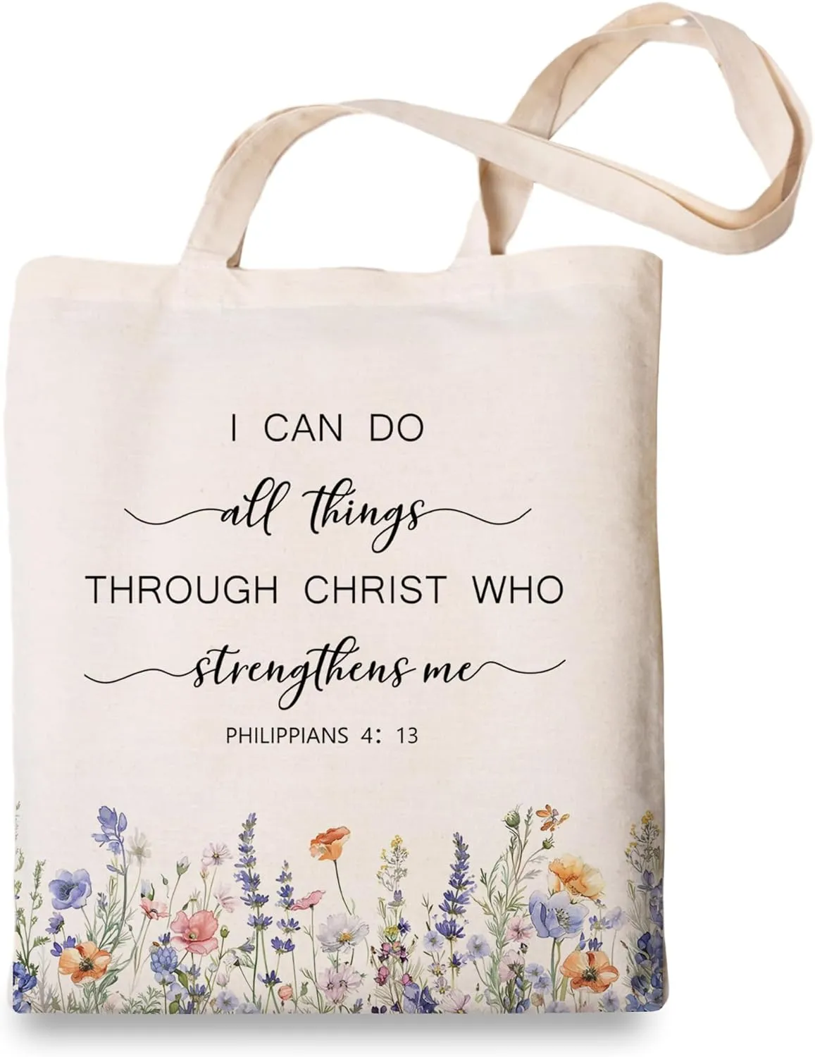 OUZ Stylish Reusable Canvas Tote Bag for Women, Lightweight & Durable Shoulder Bag for Shopping, Work, Gym, Beach, Travel