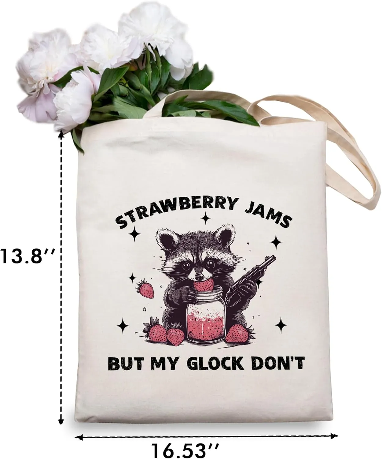OUZ Stylish Reusable Canvas Tote Bag for Women, Lightweight & Durable Shoulder Bag for Shopping, Work, Gym, Beach, Travel