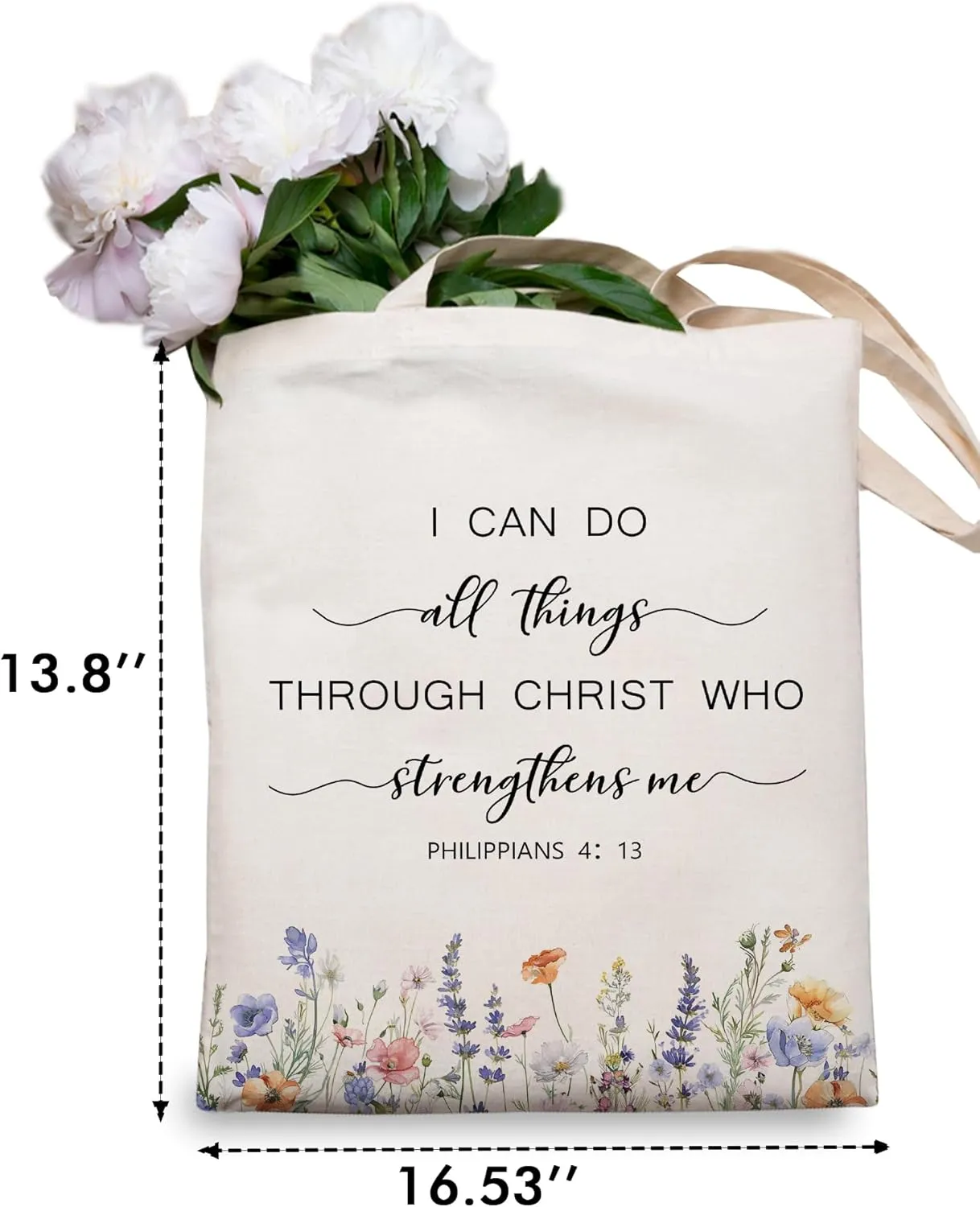 OUZ Stylish Reusable Canvas Tote Bag for Women, Lightweight & Durable Shoulder Bag for Shopping, Work, Gym, Beach, Travel