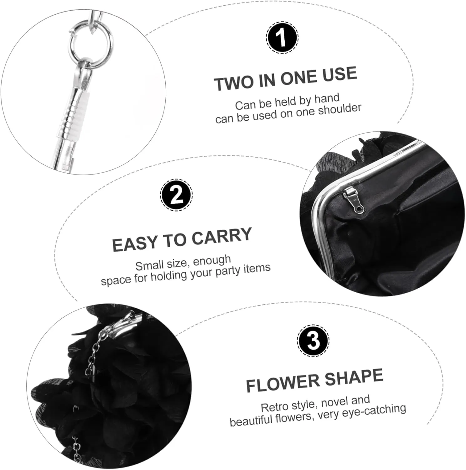 Party Bag Black Purse Bride Bags Canvas Bags for Women Ladies White Handbags Ladies Large Handbags