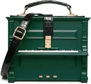 Piano Shaped Purse Handbag Women Crossbody Shoulder Bag Acrylic Unique Novelty Box Shaped Piano Purse Top Handle Clutch Bag