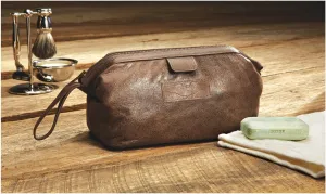 Pilot Wings Soft Leather Shave Kit Toiletry Bag