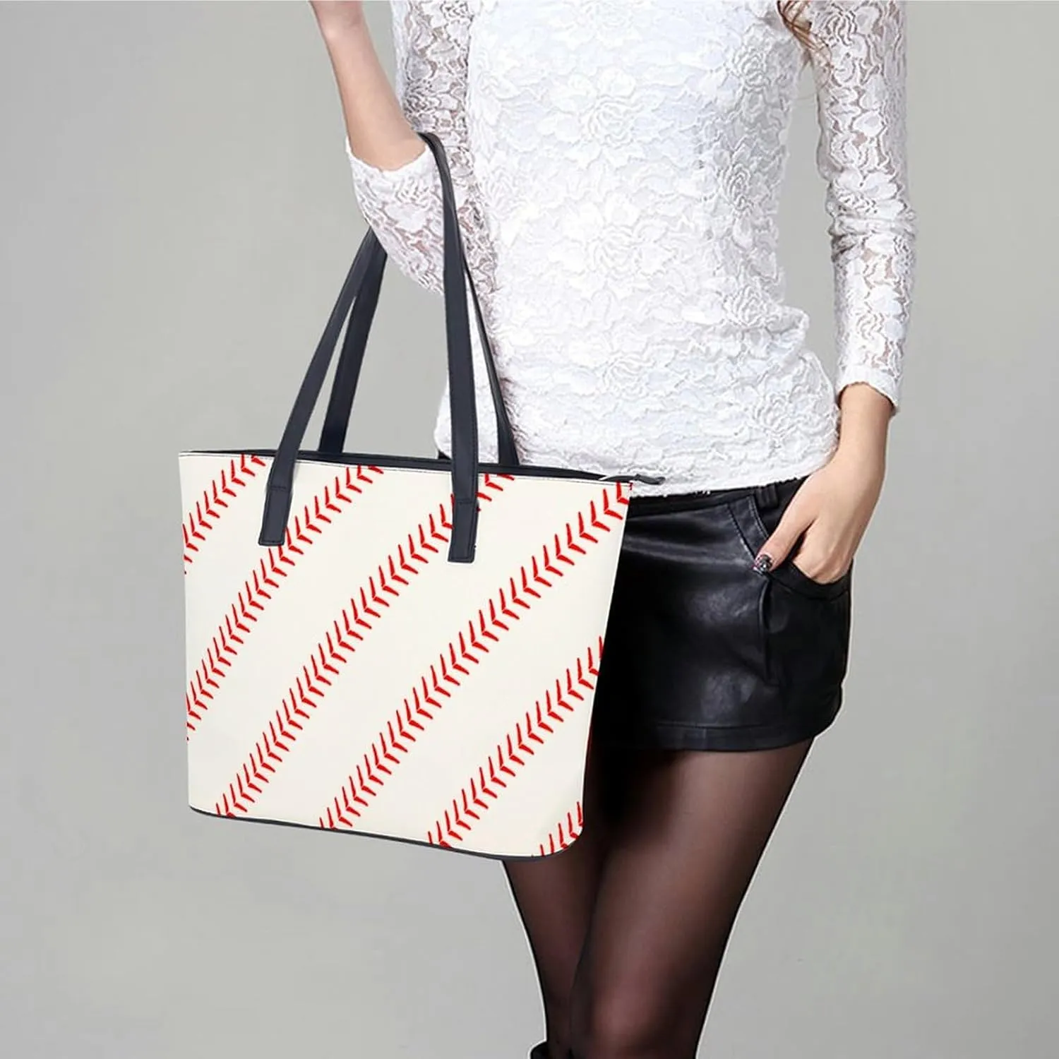 Pink Witch Gothic Pattern A Leather Handbag with Large Capacity And Portability