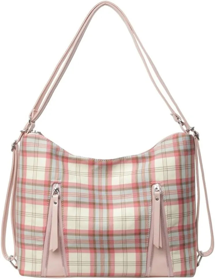 Plaid Hobo Bags fir Women Trendy Leather Shoulder Bag Purse Cute Slouchy Tote Bag Satchel Handbag Crossbody Bag