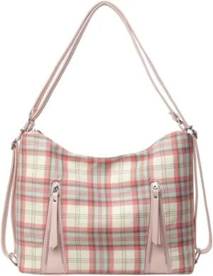 Plaid Hobo Bags fir Women Trendy Leather Shoulder Bag Purse Cute Slouchy Tote Bag Satchel Handbag Crossbody Bag