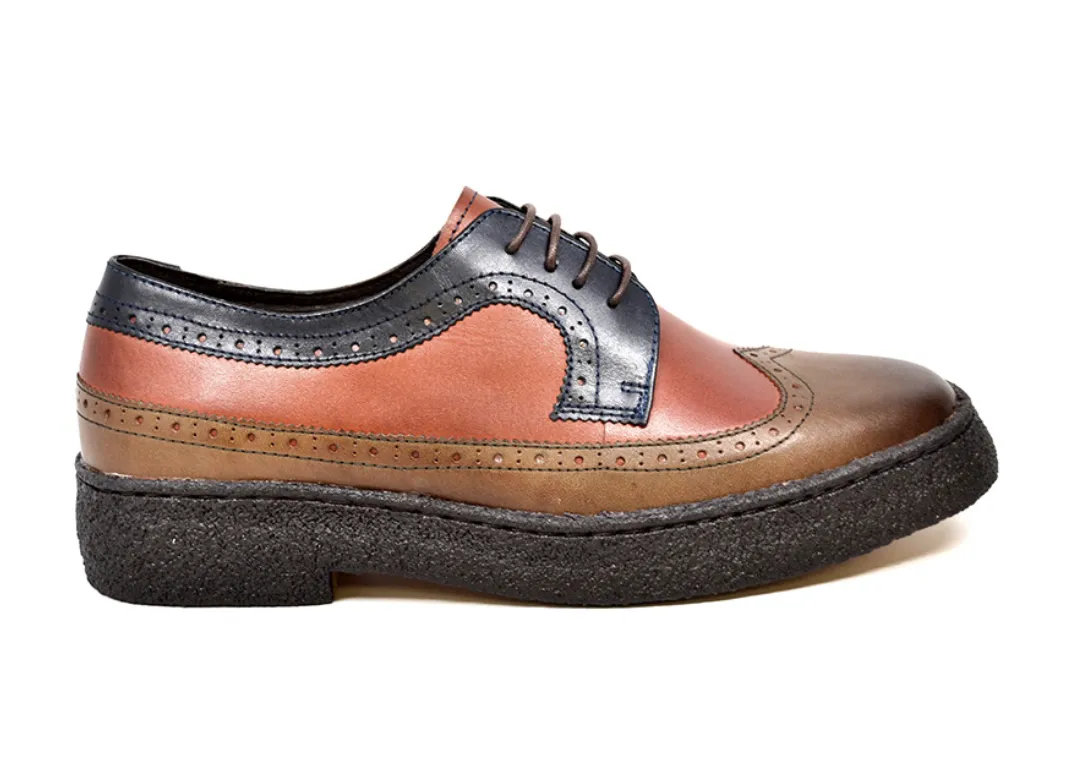 Playboy Wingtips Three Tone Low Cut Shoe from The British Collection