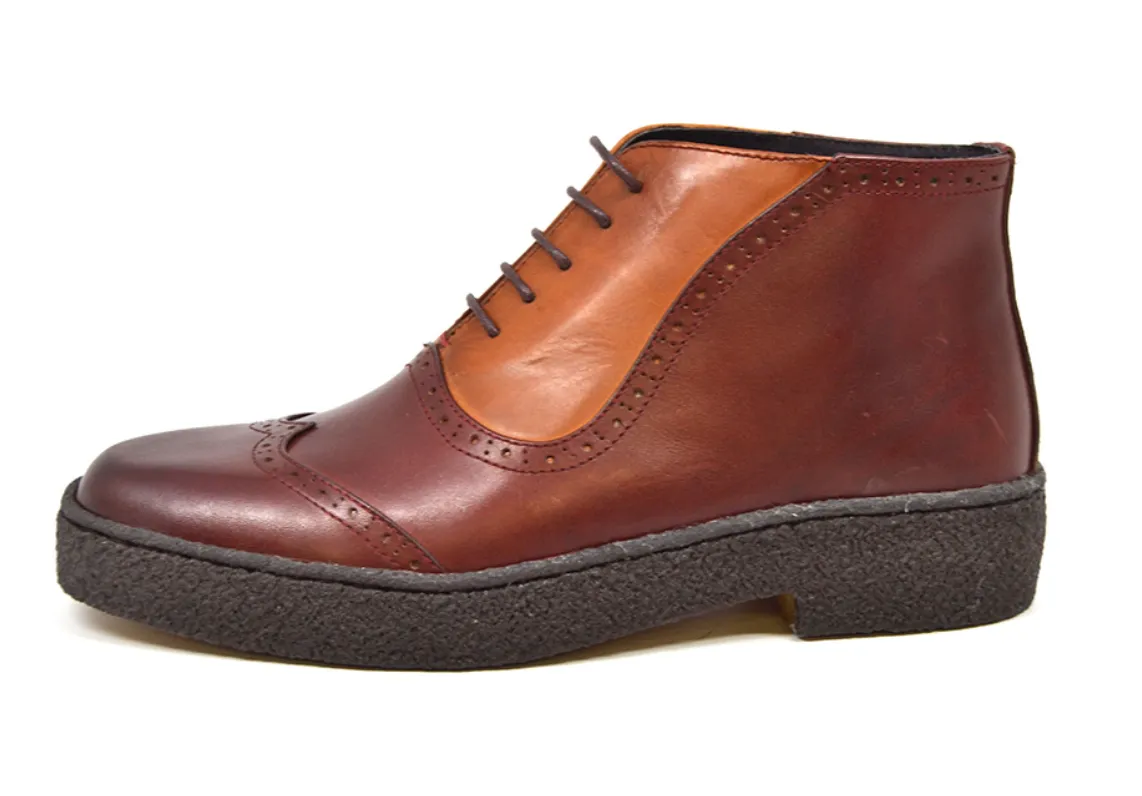 Playboy Wingtips Two Tone Oxblood-Tan