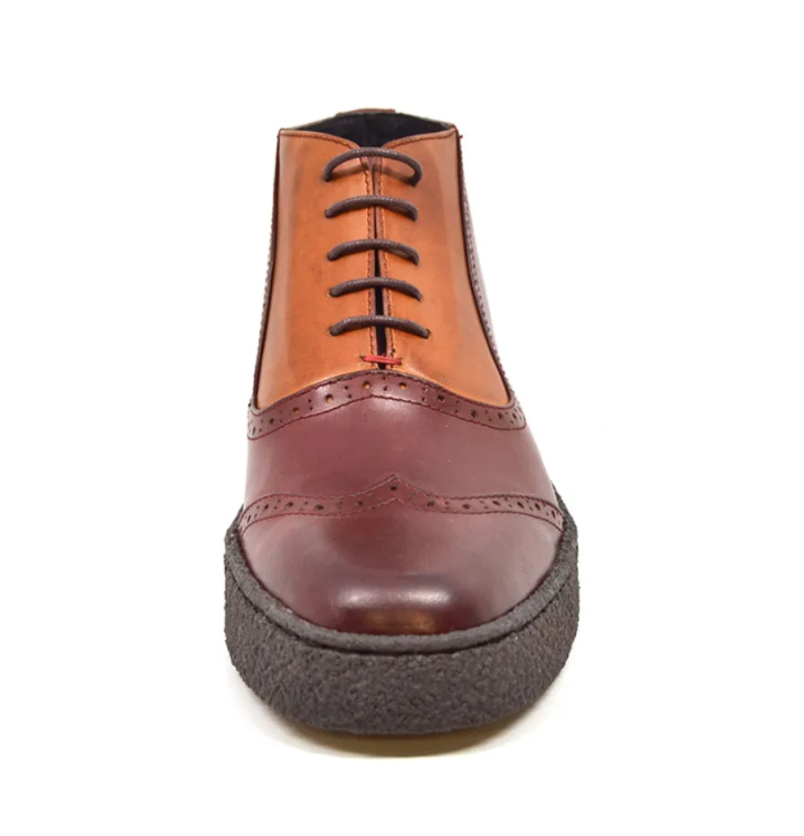 Playboy Wingtips Two Tone Oxblood-Tan