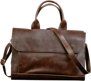 Pu Leather Oxford Business Briefcase Men's Satchel Crossbody Portfolio Bag