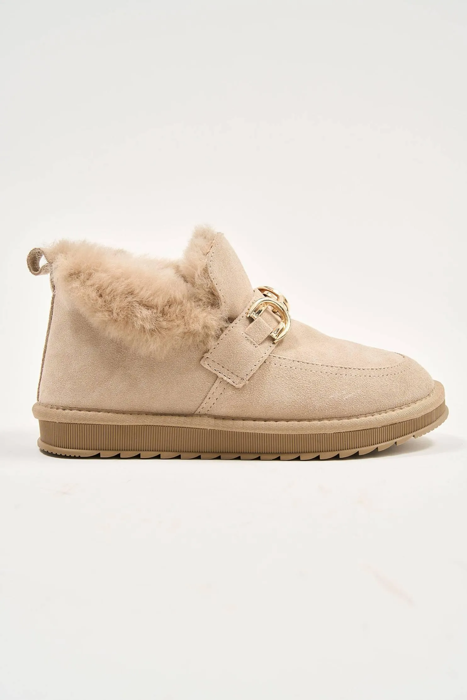 Puff Buckle Beige