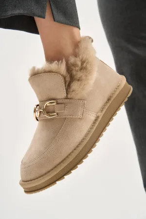 Puff Buckle Beige