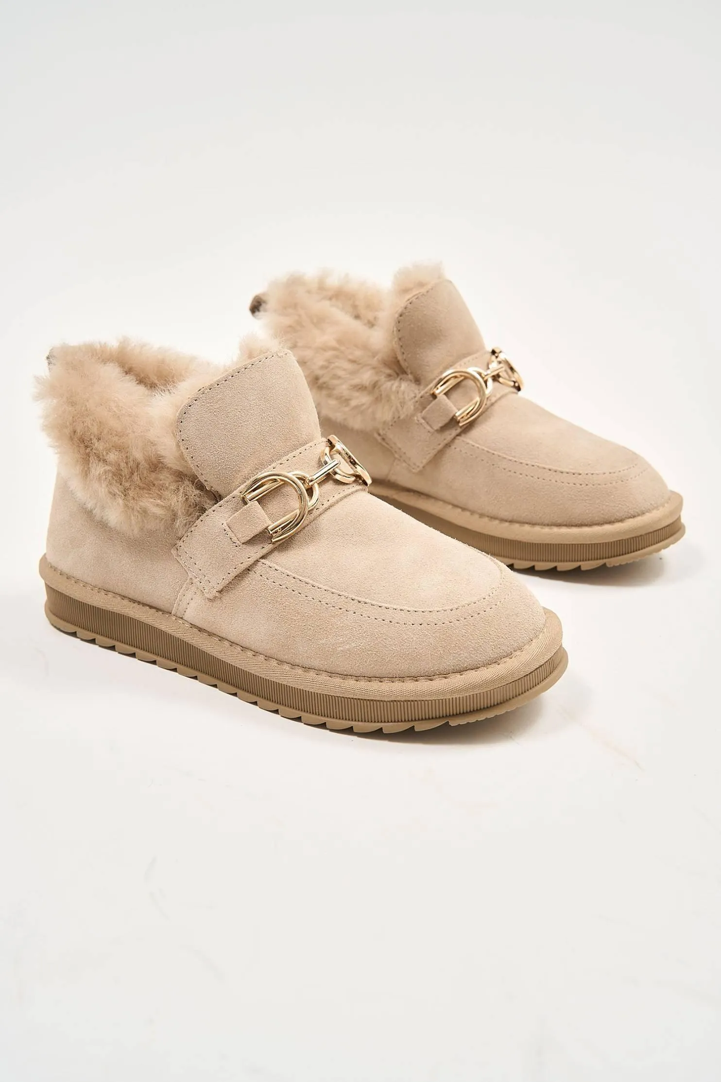 Puff Buckle Beige