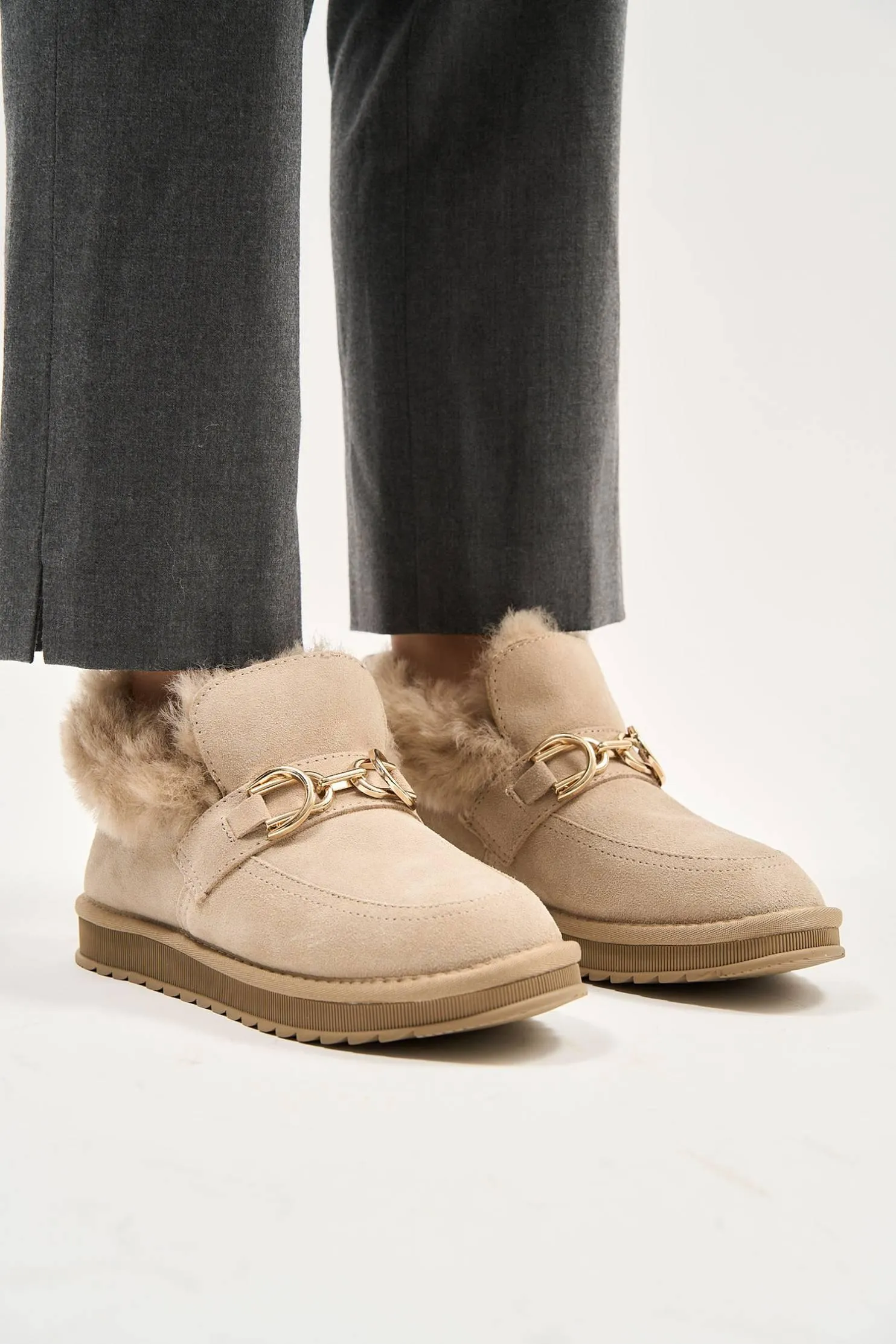 Puff Buckle Beige