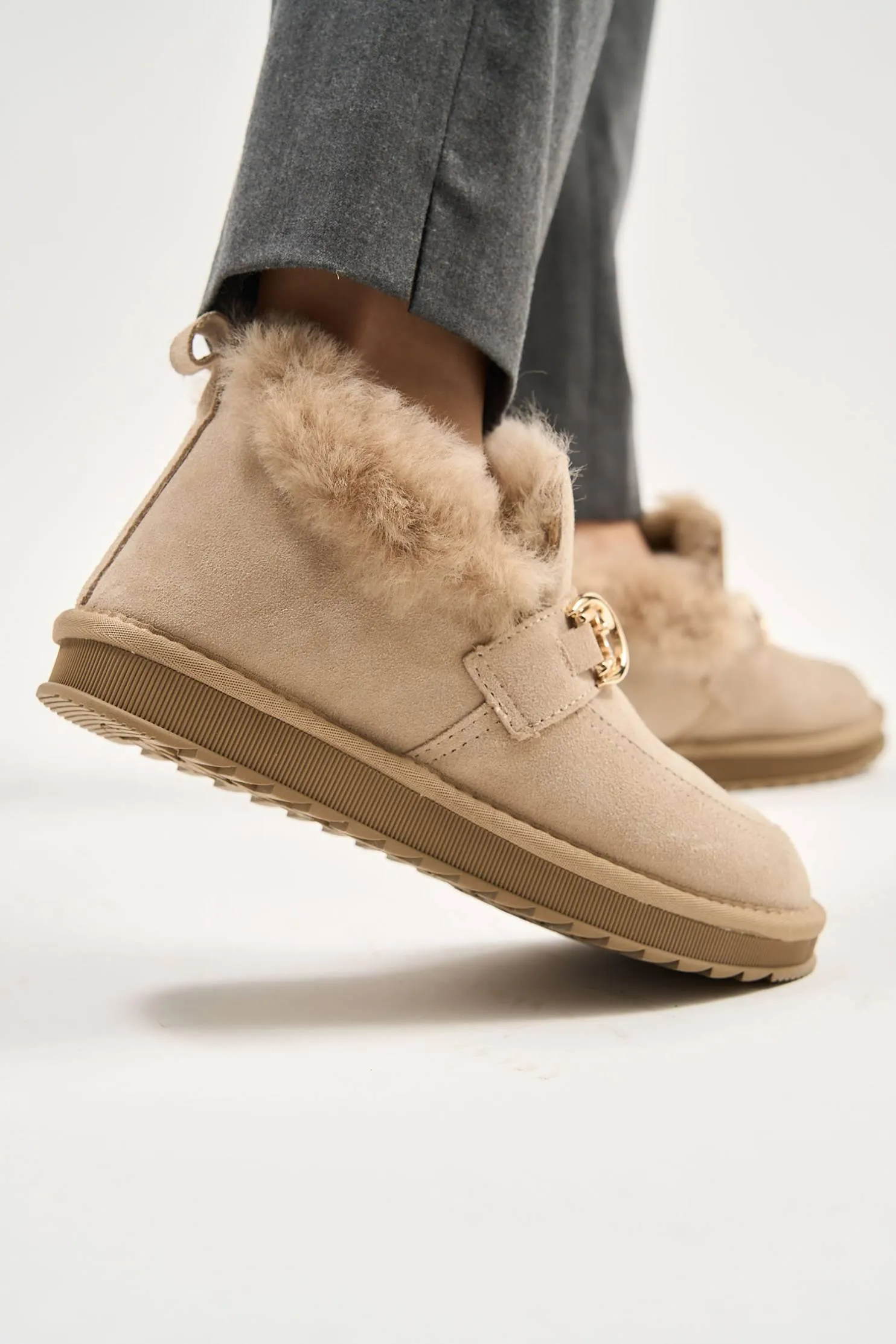 Puff Buckle Beige