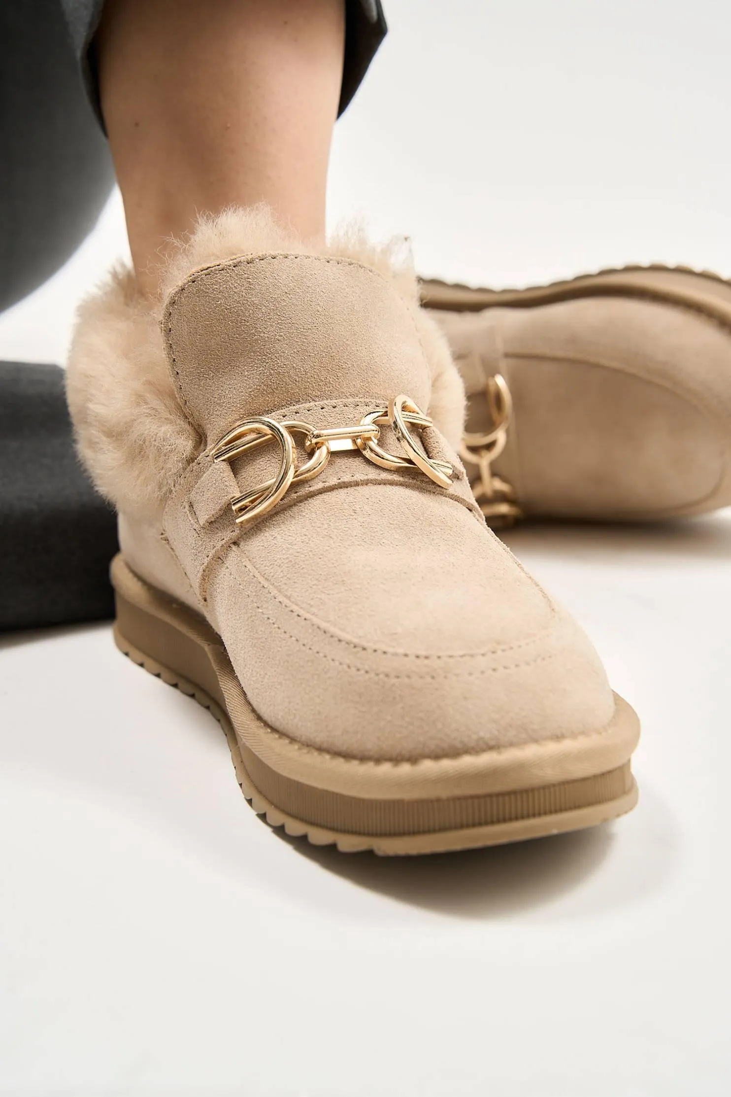Puff Buckle Beige