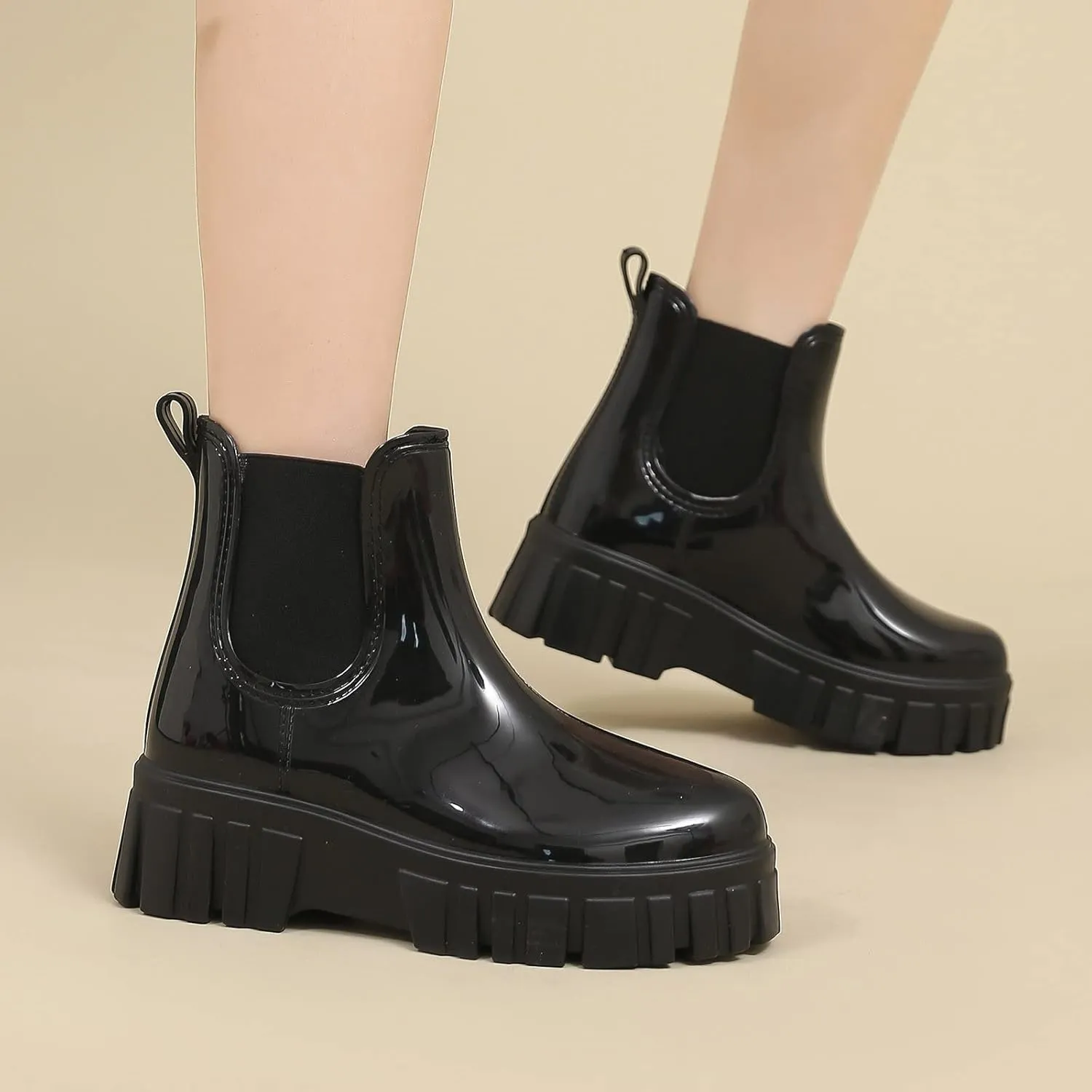 Rain Boots for Women Waterproof Short Boots Platform Ankle Booties Rubber Rain Boots Fishing Boots For Men