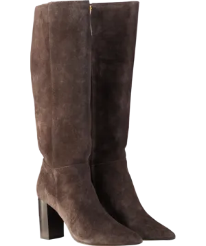 REISS Brown Bianca Block Heeled Knee Boot UK 5 EU 38 