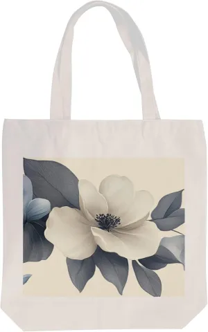 Reusable Canvas Tote Bags Vintage Blue Floral Canvas Cloth Bags for Grocery Shopping