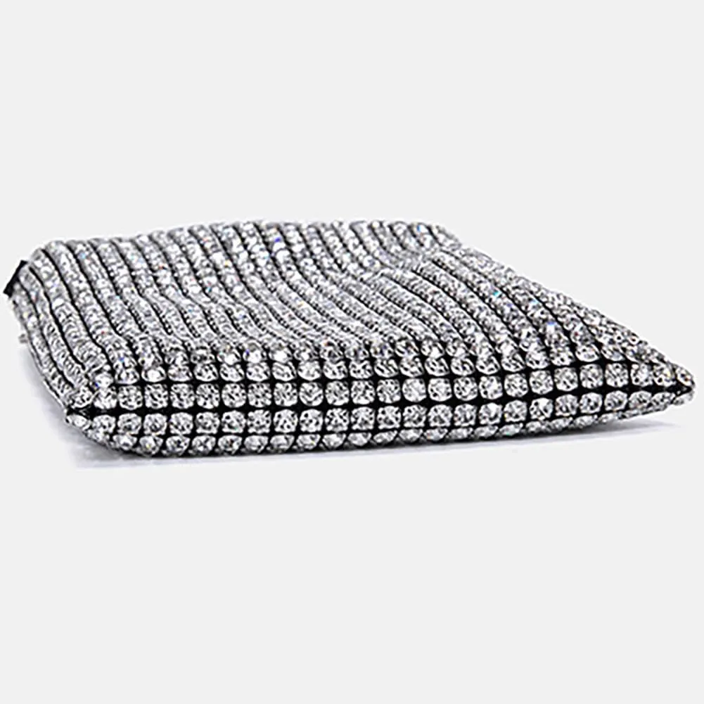 Rhinestone Crossbody Cell Phone Purse Wallet Classic Shoulder Strap Evening Clutch Purses Crystal Party Handbags