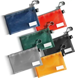 Set & Done - Zipper Mesh Bags 7"x 5" Size S Clear Pouch for Storage Small Items Makeup Accessories & Office Organizers, Travel Easy