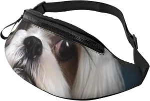 Shih Tzu Dog Fanny Pack for Men Women Fashion Waist Packs Travel Crossbody Bag With Adjustable Strap Everywhere Belt Bag Waterproof Chest Bags Cycling Bum Bag Wallet